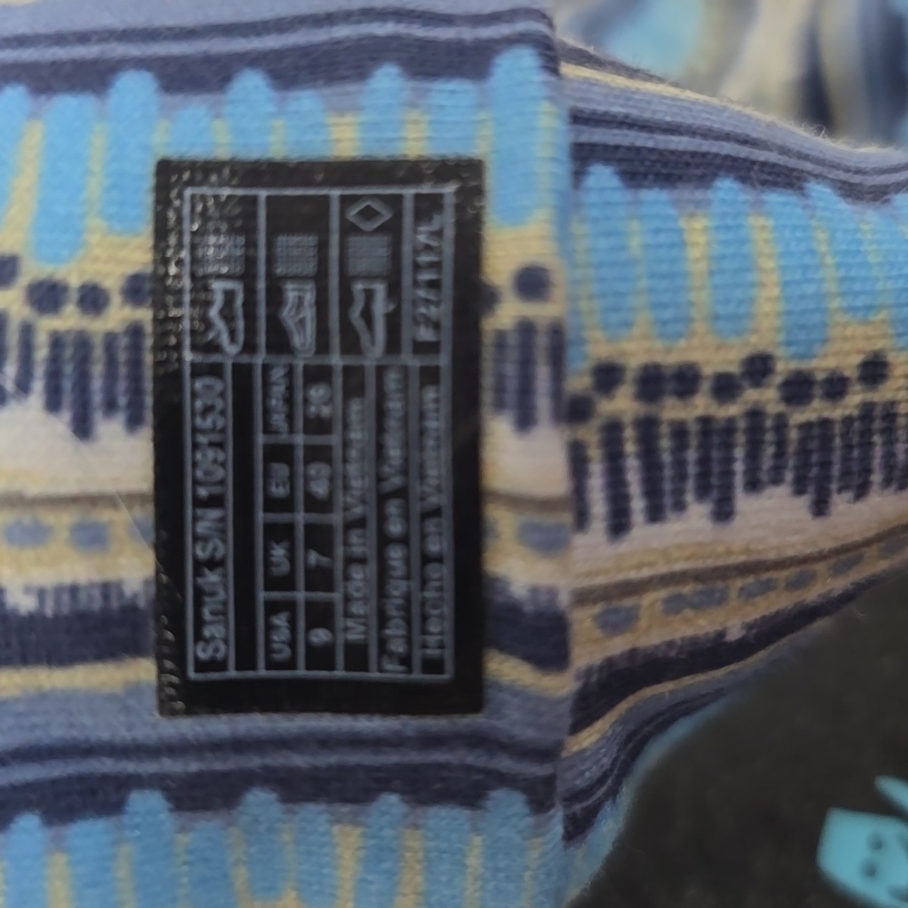 Sanuk Women's Yoga Sling 2 Print Vintage Sandal Blue Topaz Island Stripe Size 9 - Picture 9 of 16